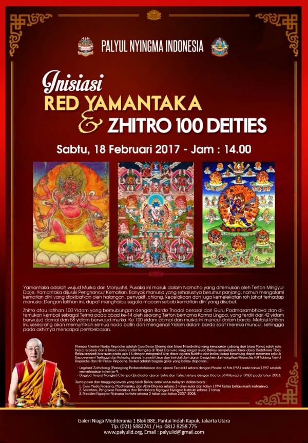 Empowerment of Red Yamantaka &amp; Zhitro 100 Deities
